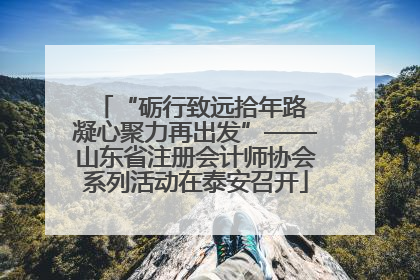 “砺行致远拾年路 凝心聚力再出发”——山东省注册会计师协会系列活动在泰安召开