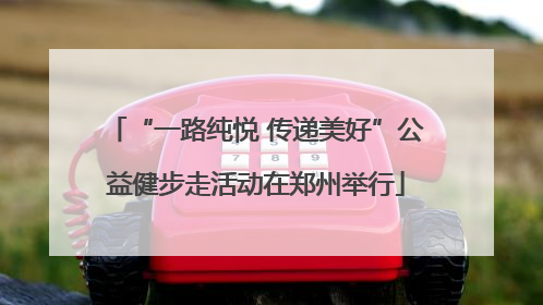 “一路纯悦 传递美好”公益健步走活动在郑州举行
