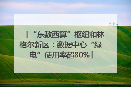 “东数西算”枢纽和林格尔新区：数据中心“绿电”使用率超80%