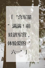 “含军量”满满！萌娃进军营，体验爱的“六一”