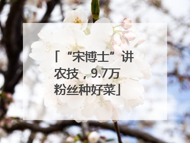 “宋博士”讲农技，9.7万粉丝种好菜
