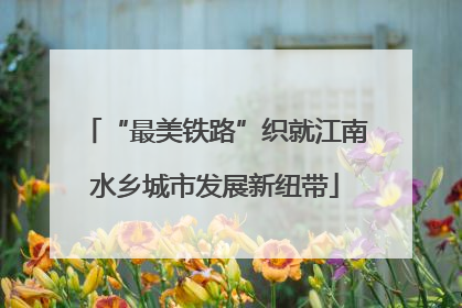 “最美铁路”织就江南水乡城市发展新纽带