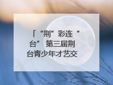 “荆”彩连“台” 第三届荆台青少年才艺交流活动举行