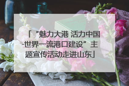 “魅力大港 活力中国·世界一流港口建设”主题宣传活动走进山东