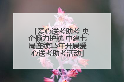 爱心送考助考 央企倾力护航 中建七局连续15年开展爱心送考助考活动