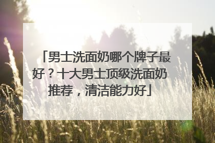 男士洗面奶哪个牌子最好？十大男士顶级洗面奶推荐，清洁能力好