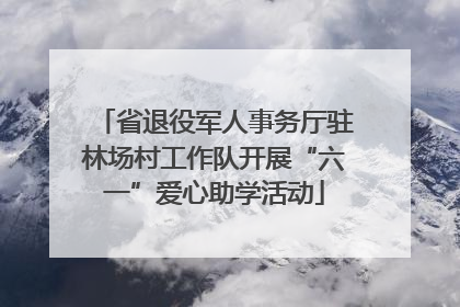 省退役军人事务厅驻林场村工作队开展“六一”爱心助学活动
