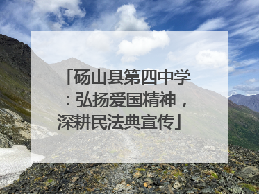 砀山县第四中学：弘扬爱国精神，深耕民法典宣传