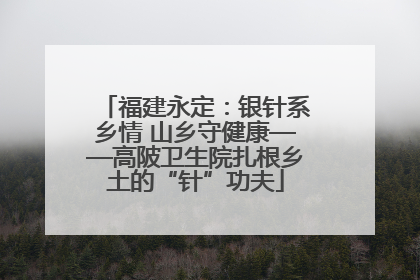 福建永定：银针系乡情 山乡守健康——高陂卫生院扎根乡土的“针”功夫