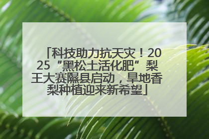 科技助力抗天灾！2025“黑松土活化肥”梨王大赛隰县启动，旱地香梨种植迎来新希望
