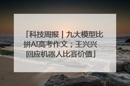 科技周报｜九大模型比拼AI高考作文；王兴兴回应机器人比赛价值