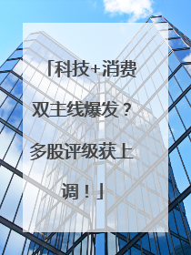 科技+消费双主线爆发？多股评级获上调！