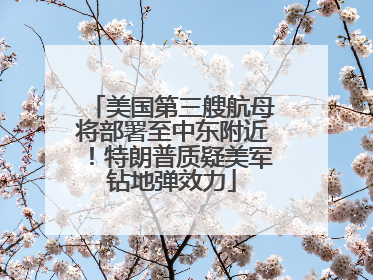 美国第三艘航母将部署至中东附近！特朗普质疑美军钻地弹效力