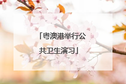 粤澳港举行公共卫生演习
