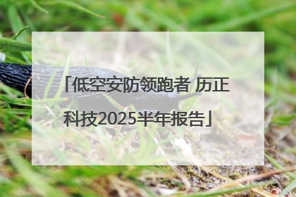低空安防领跑者 历正科技2025半年报告