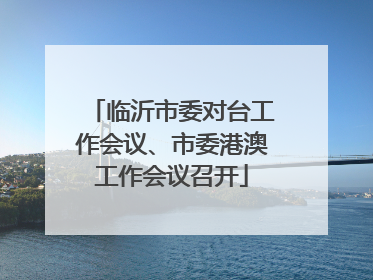 临沂市委对台工作会议、市委港澳工作会议召开