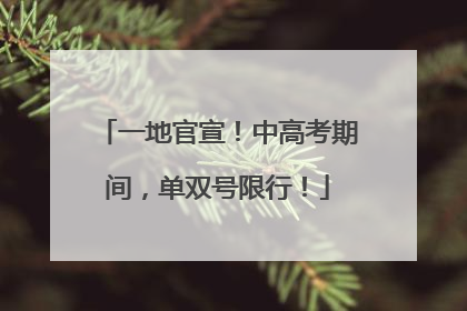 一地官宣！中高考期间，单双号限行！