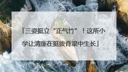 三姿挺立“正气竹”！这所小学让清廉在挺拔脊梁中生长