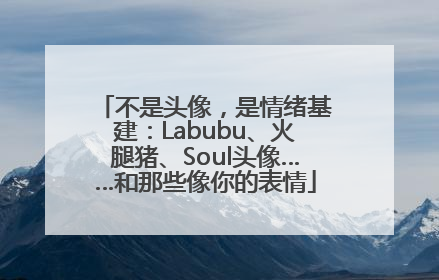 不是头像，是情绪基建：Labubu、火腿猪、Soul头像……和那些像你的表情