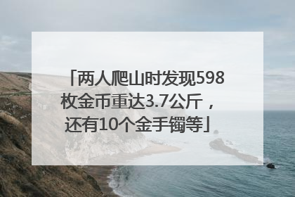 两人爬山时发现598枚金币重达3.7公斤，还有10个金手镯等