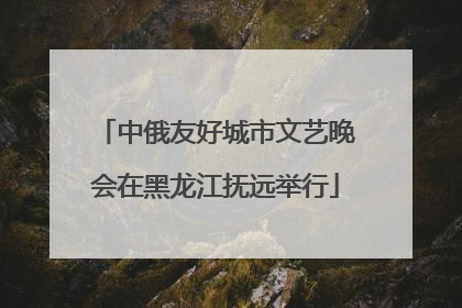 中俄友好城市文艺晚会在黑龙江抚远举行