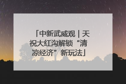 中新武威观｜天祝大红沟解锁“清凉经济”新玩法