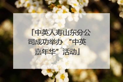中英人寿山东分公司成功举办 “中英嘉年华”活动