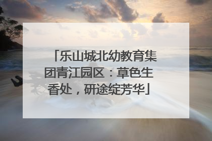 乐山城北幼教育集团青江园区：草色生香处，研途绽芳华