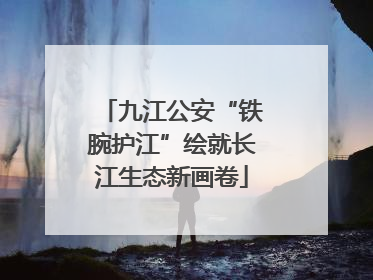 九江公安“铁腕护江”绘就长江生态新画卷