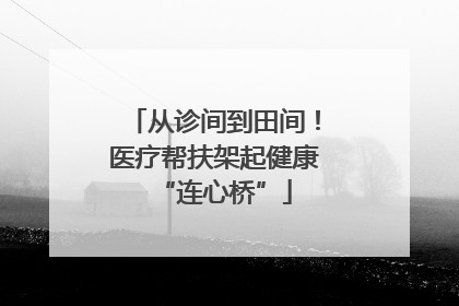 从诊间到田间！医疗帮扶架起健康“连心桥”