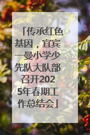 传承红色基因，宜宾一曼小学少先队大队部召开2025年春期工作总结会