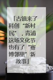 古镇来了科创“新村民”，青浦这场文化节也有了“赛博邻里”新故事