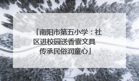 南阳市第五小学：社区进校园送香囊文具 传承民俗润童心