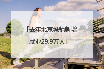 去年北京城镇新增就业29.9万人