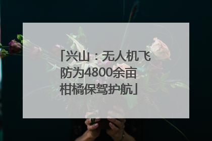 兴山：无人机飞防为4800余亩柑橘保驾护航
