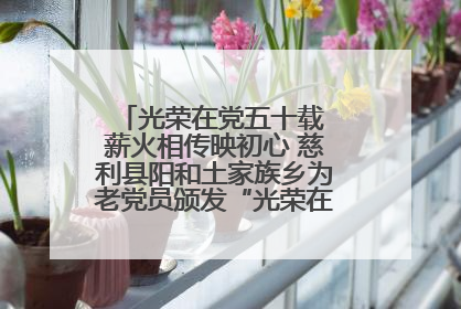 光荣在党五十载 薪火相传映初心 慈利县阳和土家族乡为老党员颁发“光荣在党50年”纪念章