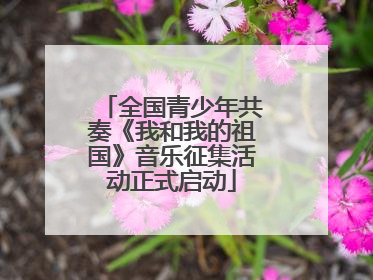全国青少年共奏《我和我的祖国》音乐征集活动正式启动
