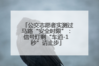 公交志愿者实测过马路“安全时限”：信号灯剩“车道-1秒”请止步