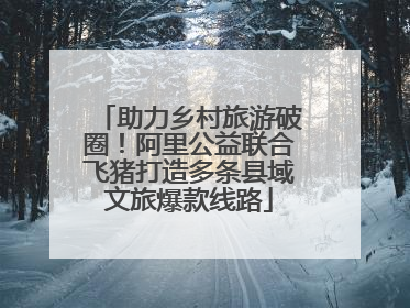 助力乡村旅游破圈！阿里公益联合飞猪打造多条县域文旅爆款线路