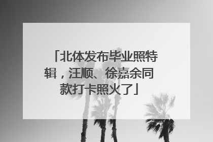 北体发布毕业照特辑，汪顺、徐嘉余同款打卡照火了