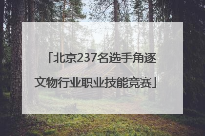 北京237名选手角逐文物行业职业技能竞赛