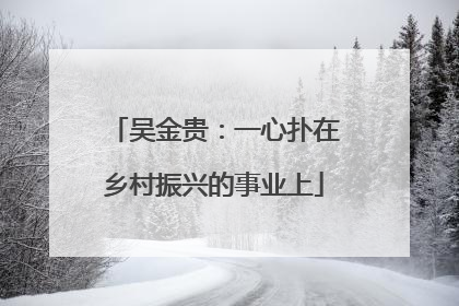 吴金贵：一心扑在乡村振兴的事业上