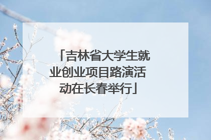 吉林省大学生就业创业项目路演活动在长春举行