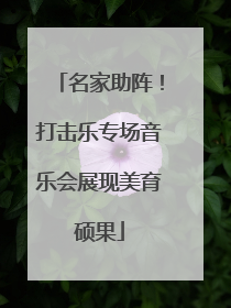 名家助阵！打击乐专场音乐会展现美育硕果