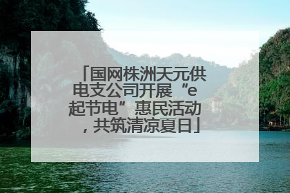 国网株洲天元供电支公司开展“e起节电”惠民活动，共筑清凉夏日