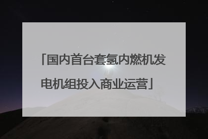 国内首台套氢内燃机发电机组投入商业运营