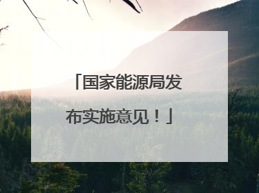 国家能源局发布实施意见！