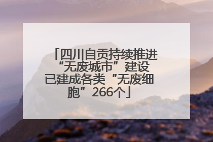 四川自贡持续推进“无废城市”建设 已建成各类“无废细胞”266个
