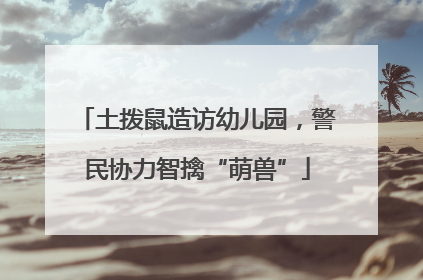 土拨鼠造访幼儿园，警民协力智擒“萌兽”