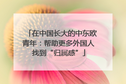 在中国长大的中东欧青年：帮助更多外国人找到“归属感”